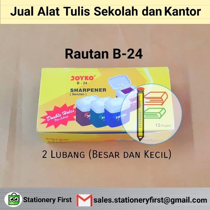 

NEW PRODUK RAUTAN PENSIL / PENCIL SHARPENER JOYKO B-24 GROSIR PER LUSIN (12PCS) WARUNG ARA67