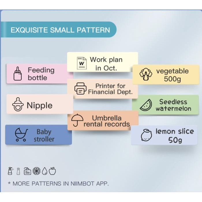 

Colored Thermal Label Printer Sticker Niimbot D11 / D110 Refill Label