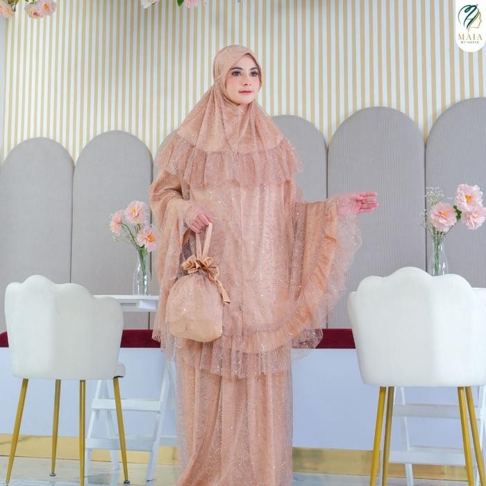 (UT)MAIA BY HASYA - Mukena Hari Raya Idul Fitri Armani Brukat Series