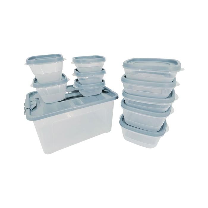 Pilihan- Informa Appetite Set 11 Pcs Videl Wadah Makanan - Abu-Abu Food Container Kotak Makan