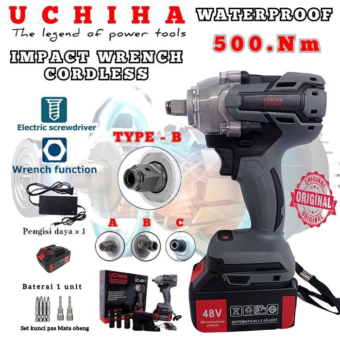 Impact Wrench Mesin Bor Pembuka Baut Roda Mobil Motor Uchiha