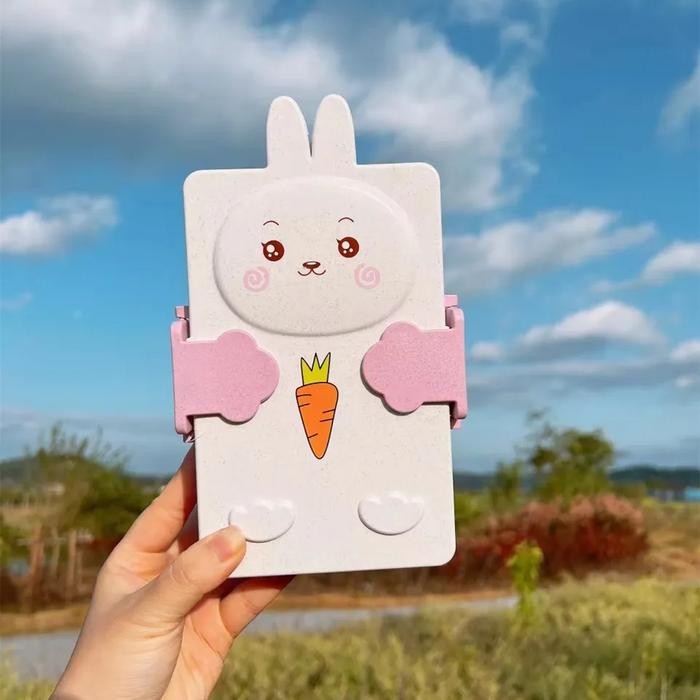 Terlaris Lunch Box Kotak Bekal Makan Anak Karakter Kelinci Inc. Sendok Garpu