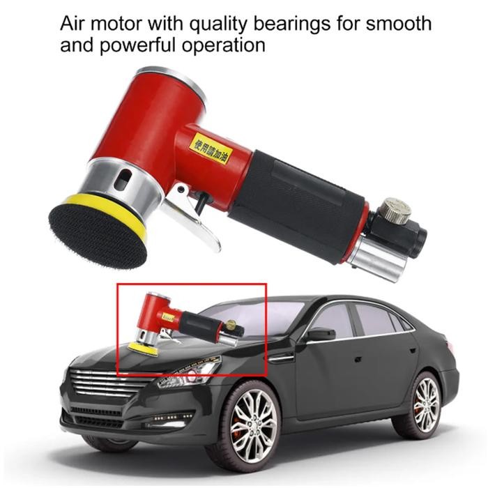 Paling Berkualitas Mini Pneumatic Air Orbital Sander 2" / Mesin Poles Amplas Angin Murah Terlariss