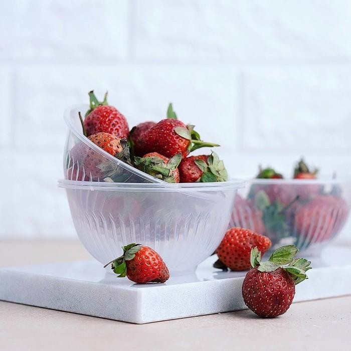 Thinwall 250ml ME +Tutup Tahan Panas 50 / Cup Buat Salad Ager Pudding