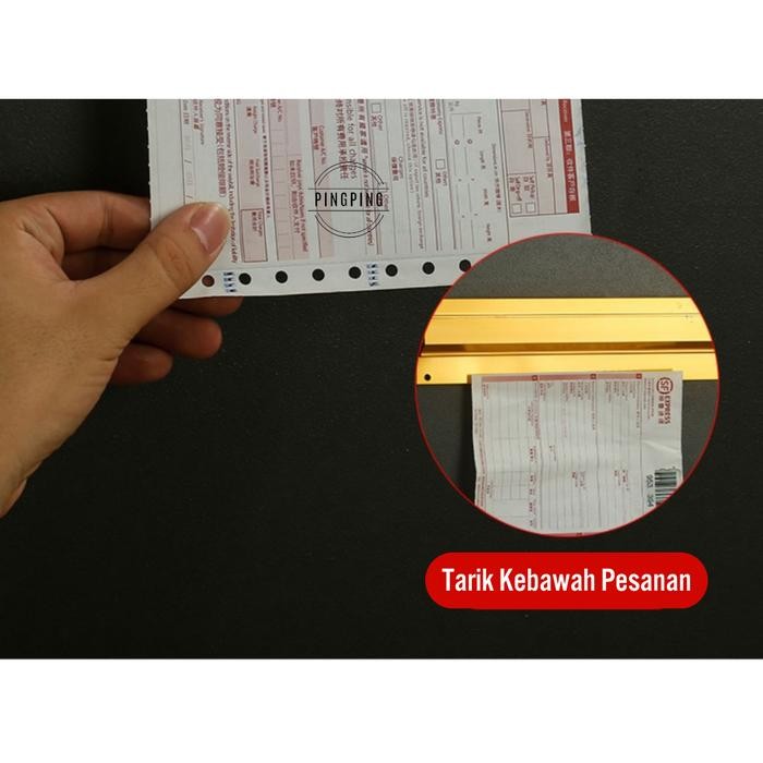 

Bisa Spk! Pingping - Bill Holder Gold / Receipt Holder Gold / Capitan Nota Stainles / Alat Takeaways