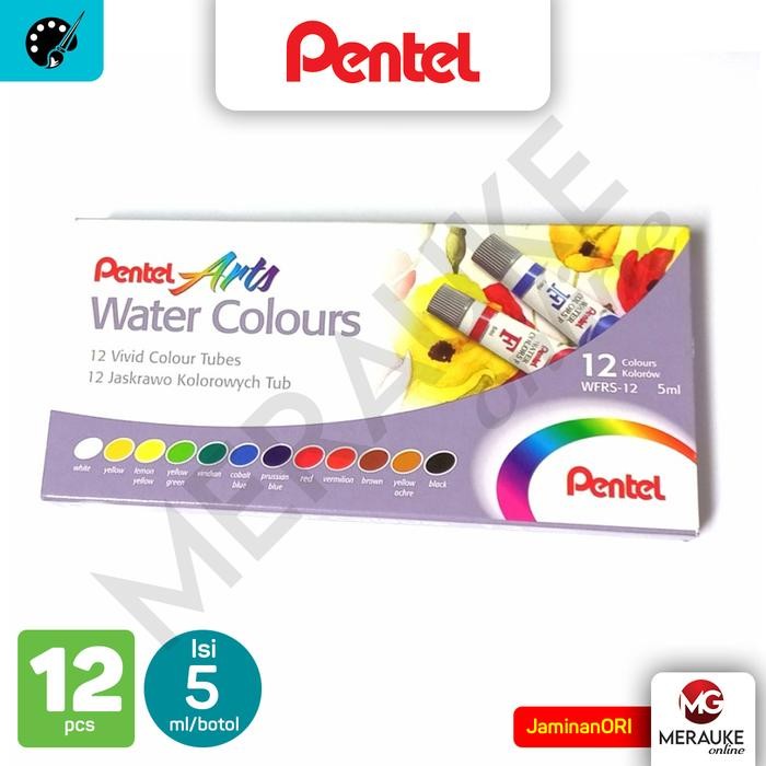 

NEW PRODUK CAT AIR PENTEL ARTS 12 WARNA 5ML - WFRS-12 MAWAR-89