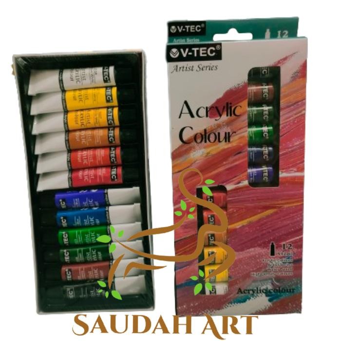 

NEW PRODUK CAT AKRILIK/ACRYLIC 12ML 12 WARNA V-TEC VT-812/A MAWAR-89