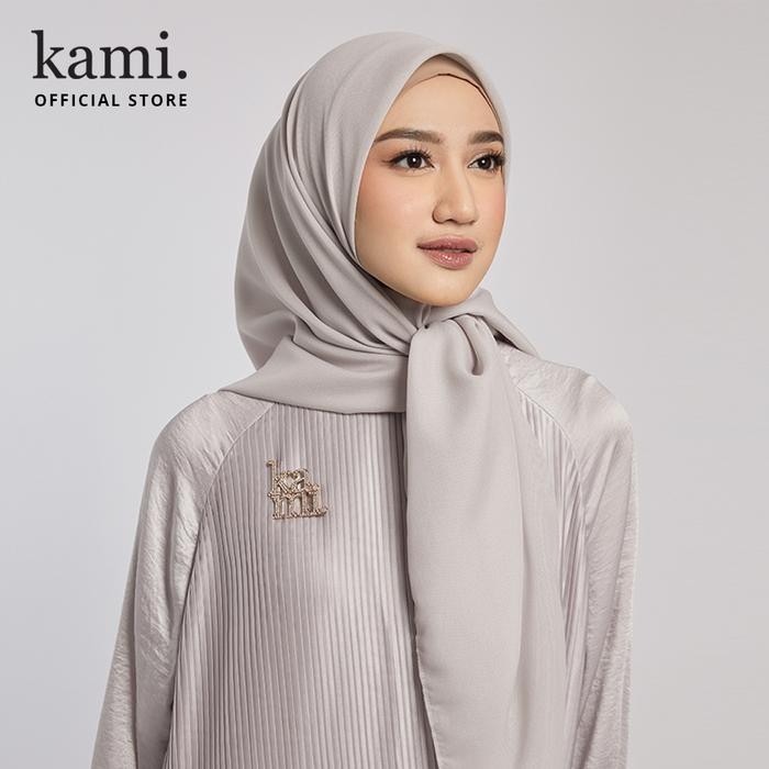 Pilihan- Kami Light Voile Scarf Plain Cotton Blend Wanita Katun Kerudung Muslim Square