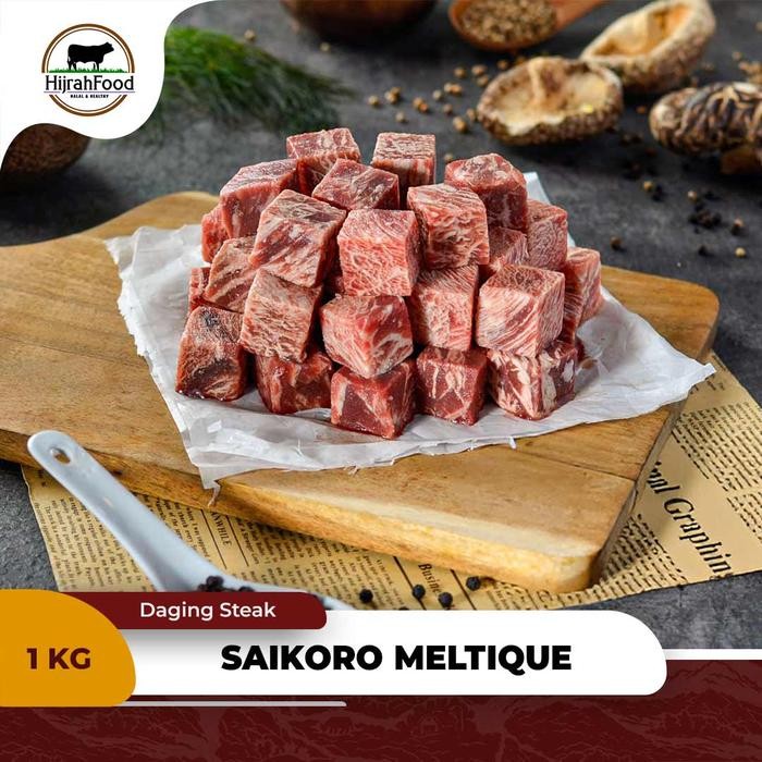

Pilihan- Hijrahfood Beef Saikoro Meltique Cubes Premium Daging Sapi Saikoro - 1 Kg