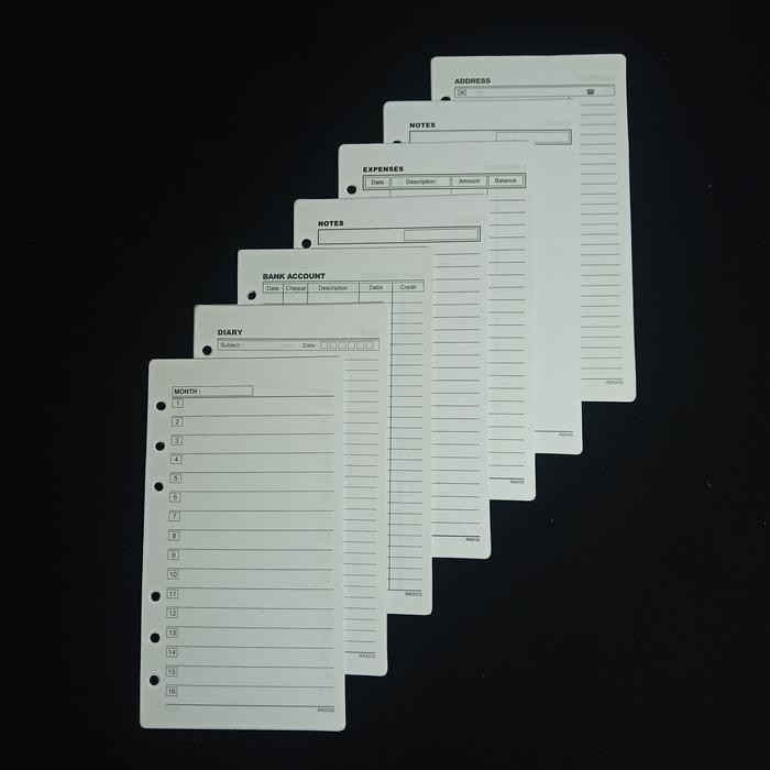 

New Refill Rados Organizer Agenda A6 Isi Binder / Time Planner