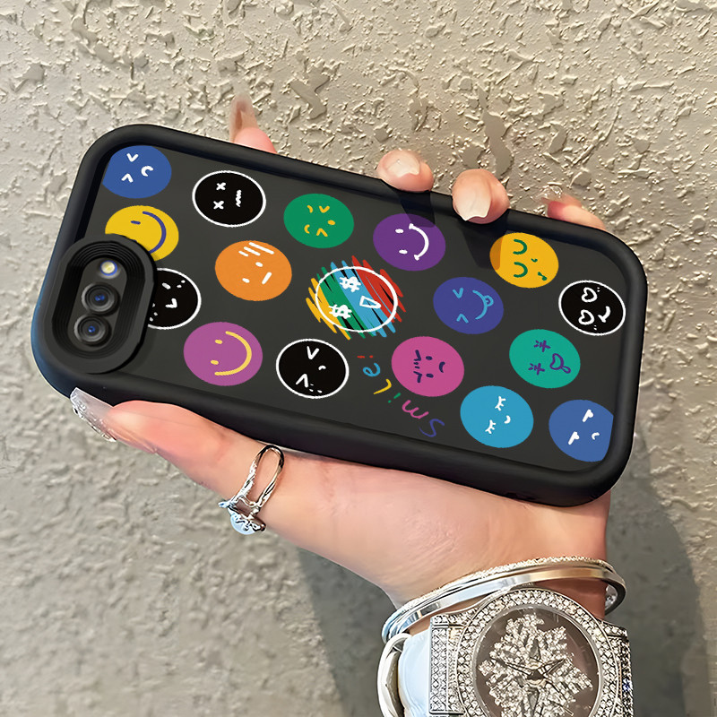 Casing Hp OPPO A5 A3s A12E Realme C1 Case Casing Emoji tas pola HP Kasing Silikon Softcase mata lang