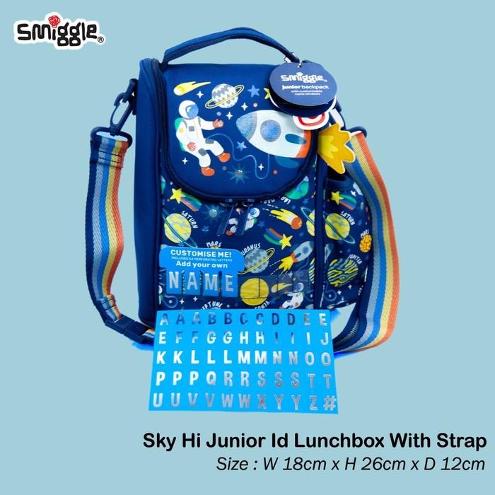 Smiggle Sky Hi Lunch Bag/Tas Selempang Smiggle/Tas Makan Smiggle Nama