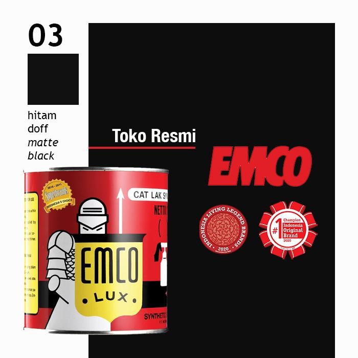 Pilihan- Cat Kayu & Besi Emco Lux 1Kg - Hitam Doff