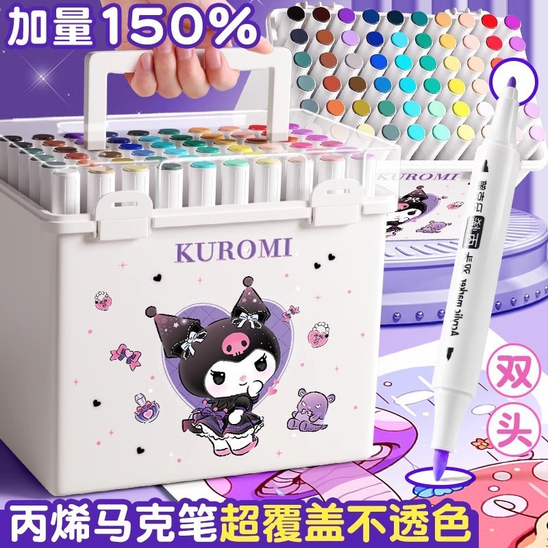 

Marker Akrilik 2 Ujung - 24/36/48/60/80 Warna - Tahan Luntur & Bisa Ditumpuk - Untuk Anak & Seni - Bonus Stiker Karakter Lucu (Sanrio, Eggy Party) |VX5091SV|