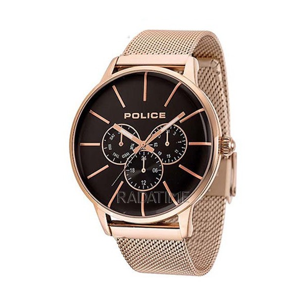 [PENAWARAN TERBATAS] Jam Tangan All Gender Police Original 100% Meshwire Formal Rose Gold 14999JSR-0