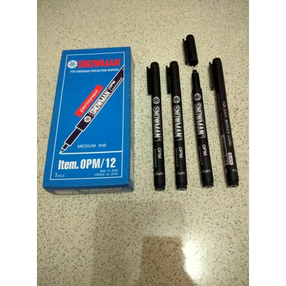 

New Spidol permanet Snowman OHP OPM