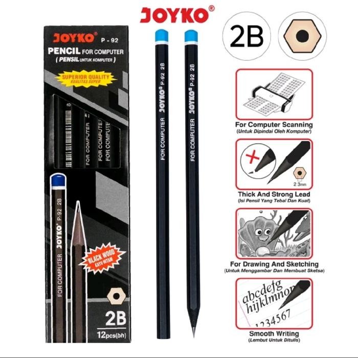 

New Pencil / Pensil Joyko P-92 / 2B / 1 box isi 12 pcs