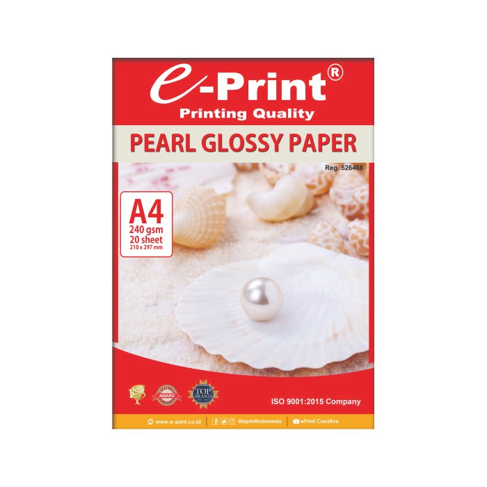 

e-Print Kertas Foto Pearl Glossy A4 240 GSM Accessories Camera