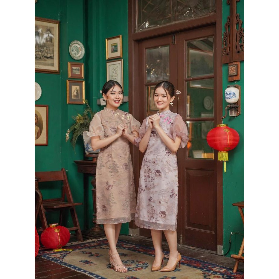 Pilihan- Miss Nomi - Yi Ren Dress Pesta Mewah Gaun Party Organza Tile Brukat Graduation