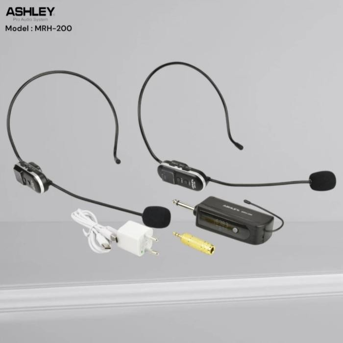 mic wireless 2 headset bando ashley mrh-200 mrh200 original