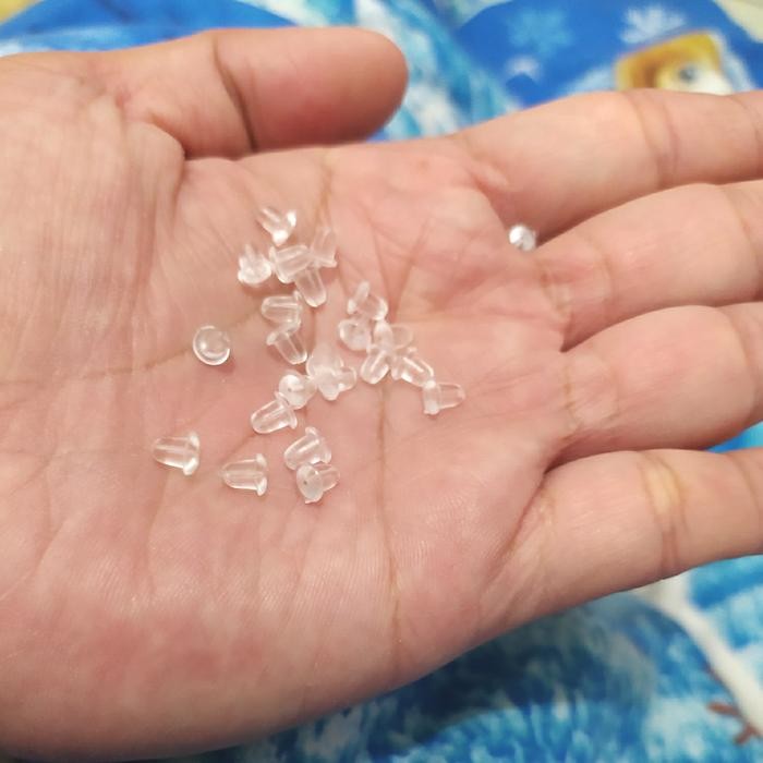 

New karet Pengunci belakang anting tusuk / Rubber Buckles bahan karet