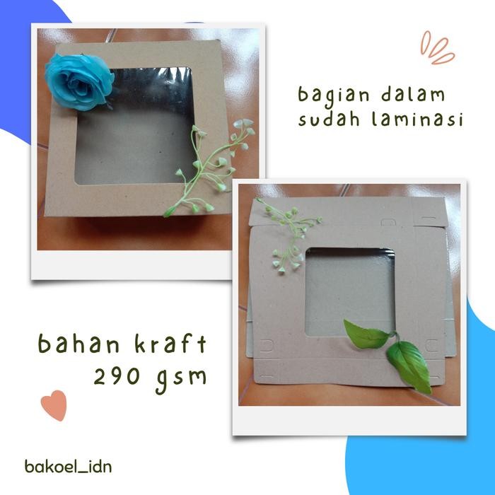 Kardus Kotak Box Kraft Mika Laminasi Jendela Pizza Brownies Pie Buah