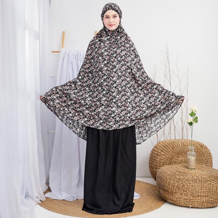 UKHTI MUNIRA - Jihan Mukena Motif Bunga Rayon Premium