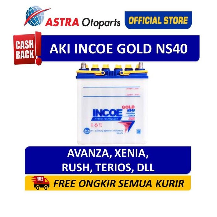 Aki INCOE GOLD NS40 - Aki Mobil mobil Avanza, Rush, Xenia,Terios Ori