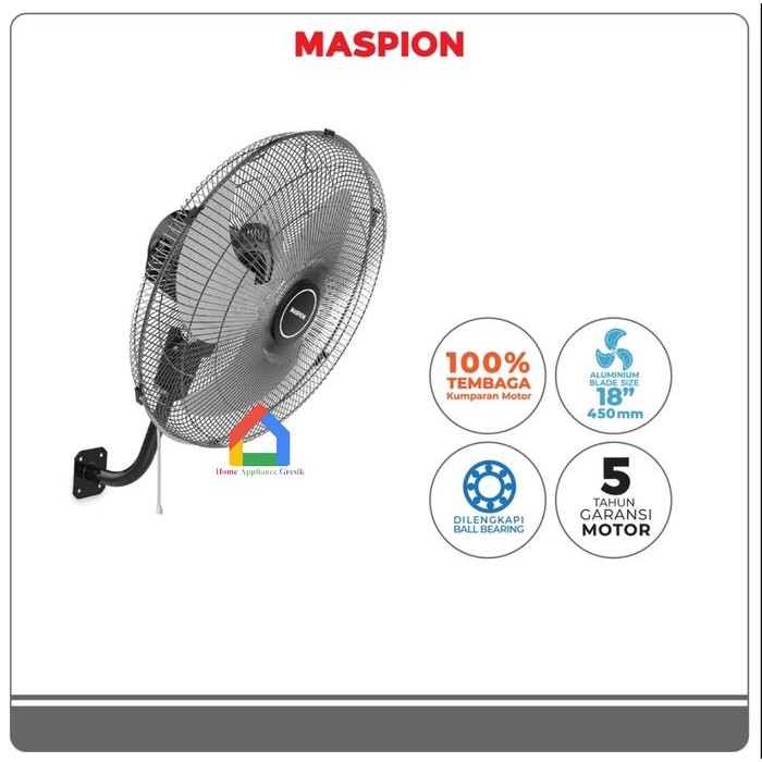 ORI Kipas Angin Dinding Maspion Power Fan PW 455 / Wall Fan Maspion PW455