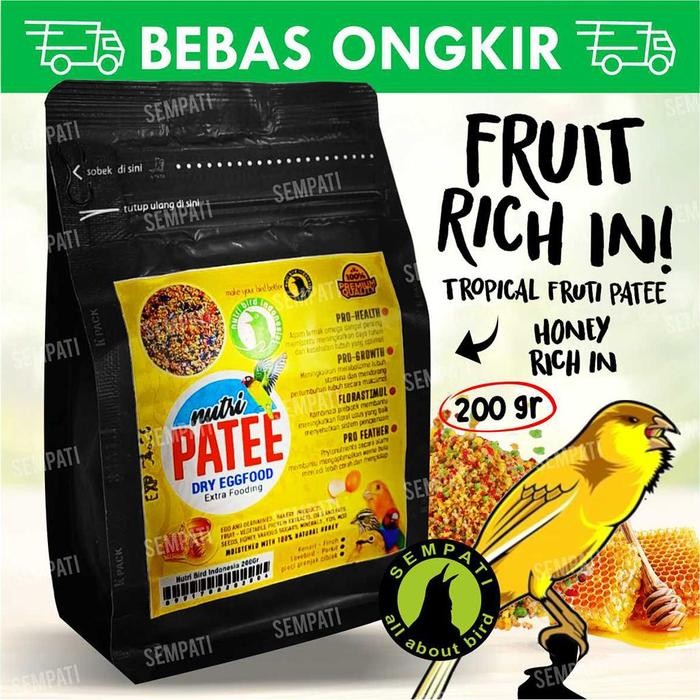 ces0- Nutri Patee Dry Eggfood Extra Fooding Pakan Burung Kenari Finch