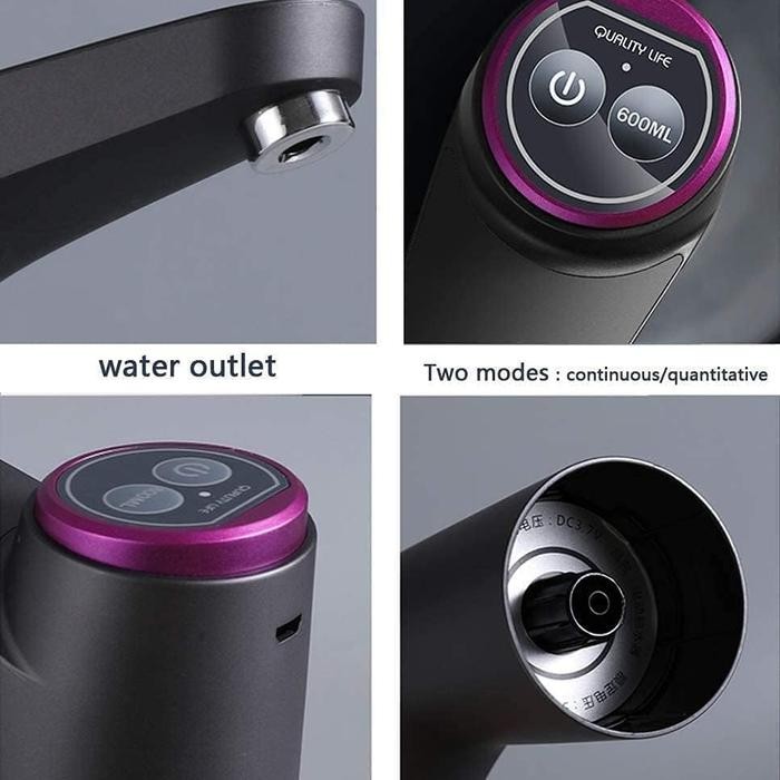 Keran Pompa Galon Elektrik Baterai Rechargeable 1200 Mah Promo 