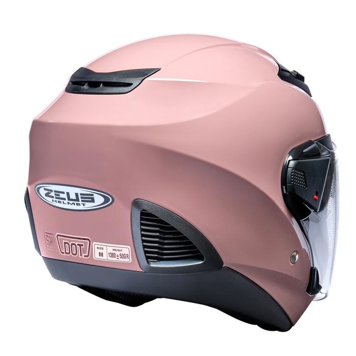 ZEUS ZS 611 LPIN BRWON GLOSSY HALF FACE DOUBLE VISOR HELMET