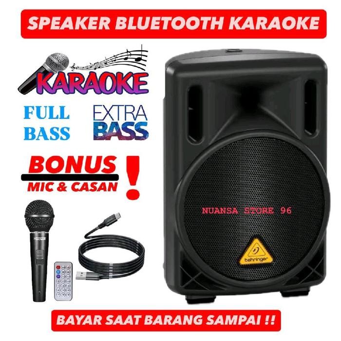 TERLARIS Speaker Bluetooth Karaoke Ukuran Besar Gratis Mic Suara Jernih Full Bass / Salon Speaker