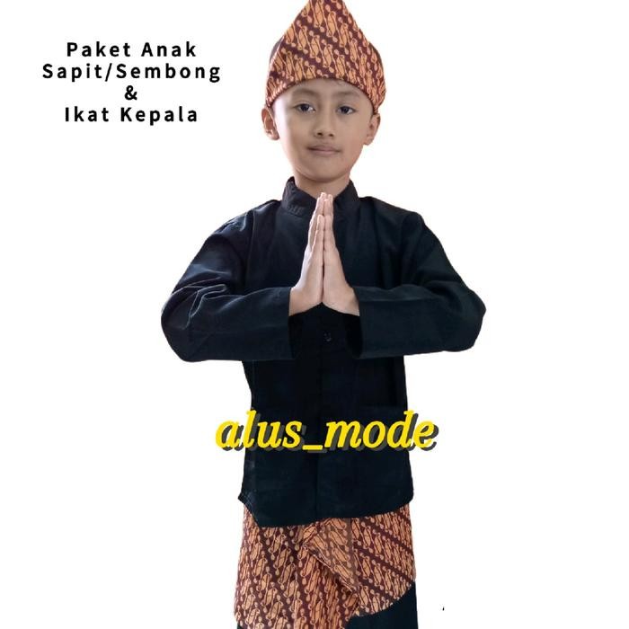 ASLI Set sapit urang instan dan ikat kepala set sapit sapit urang dan Blangkon sembong sapit urang