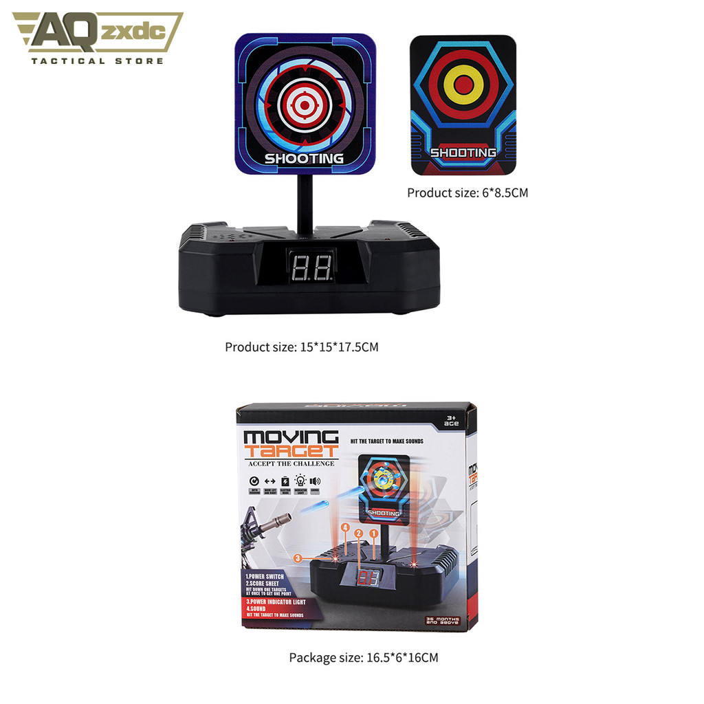 Aqzxdc Airsoft Bullet Gun Gel Gun Electric Scoring Auto Reset Mobile Scoring Target Toy Gun