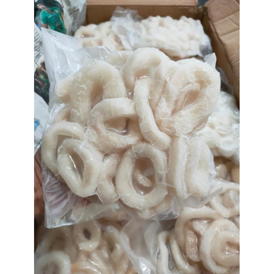 Instanbisa- Cumi Squid Ring Tube Flower Frozen Fresh Segar Beku Kupas Ikan 500 1