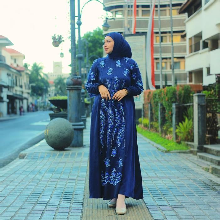 SIAPKIRIM Abiyyuco TA9018 Gamis Brokat Tile Mewah Dress Brukat Kondangan Wisuda Coklat Hijau sage