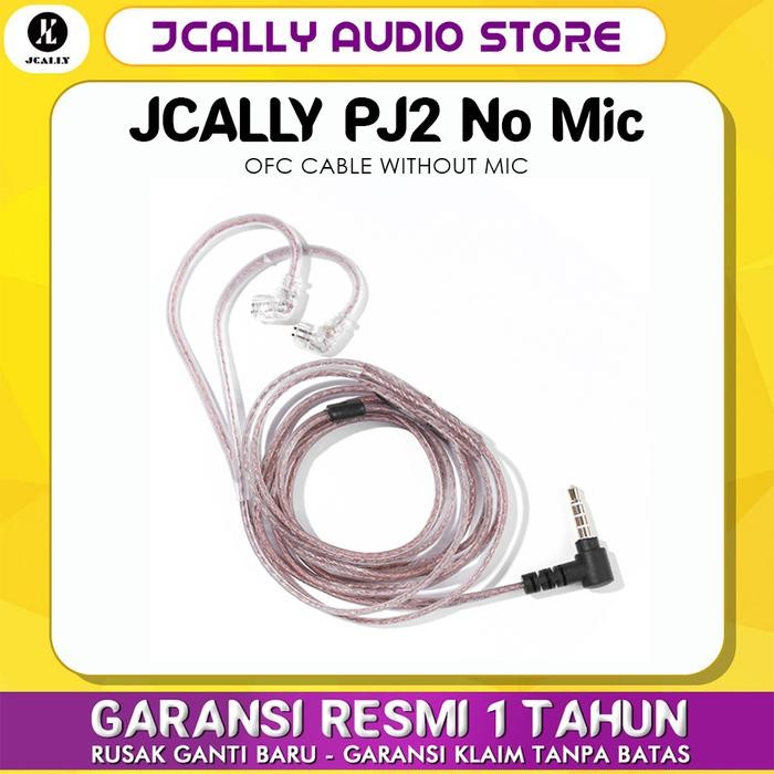 9rpp- Jcally Pj2 Non Mic / No Mic Cable Ofc Kabel Upgrade Headset Iem