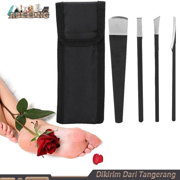 Terlaris Isi 4 Pisau Kuku Cantengan Pisau Merawat Kaki Manicure Pedicure Tools SALE