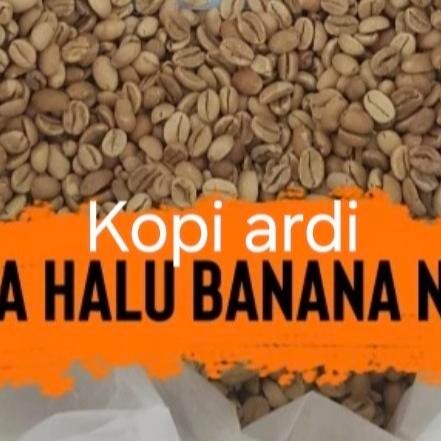 Ready- Biji Kopi Mentah/Green Bean(Gb) Arabica Gunung Halu Banana Natural 500 Gram Dan 1 Kg Coffee