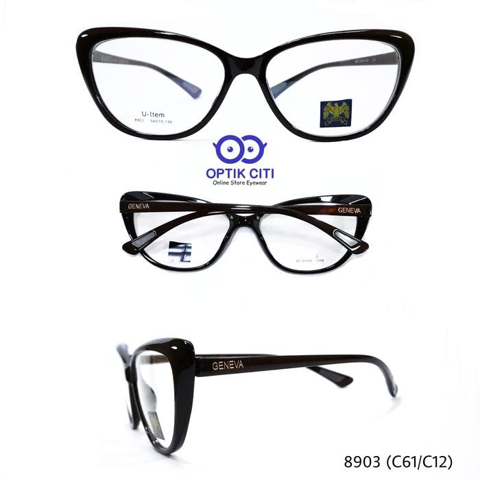 Promo Frame Kacamata Wanita Cat Eyes Geneva 8903 Lentur Ringan Paket Lensa
