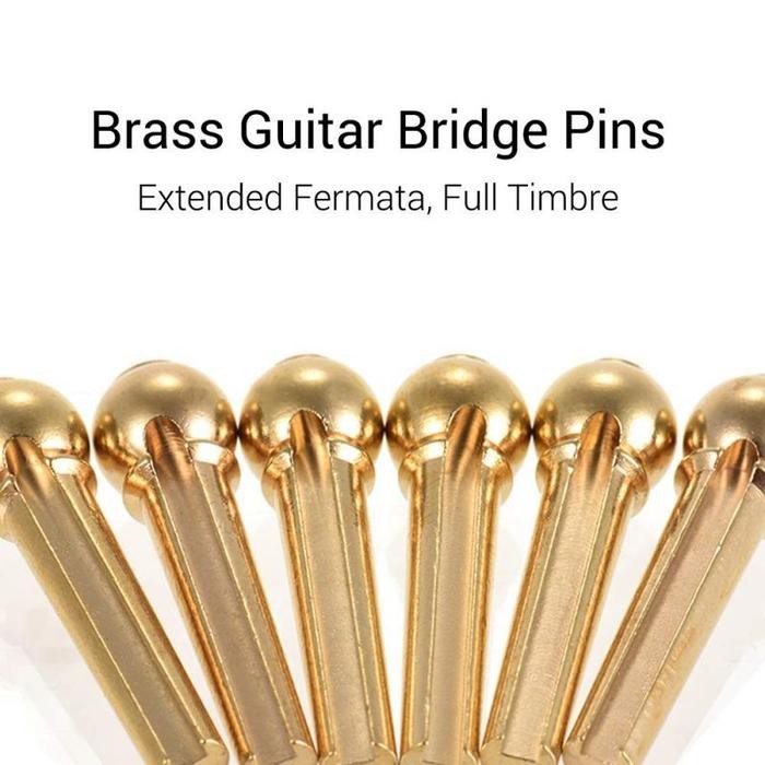 Philter - 6Pcs Bridge Gitar Akustik Bahan Tembaga Pin Bridge Gitar Logam