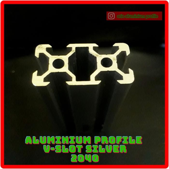 x37b- Aluminium Profile V-Slot 2040 Panjang 30Cm Warna Silver (Sangat Murah)