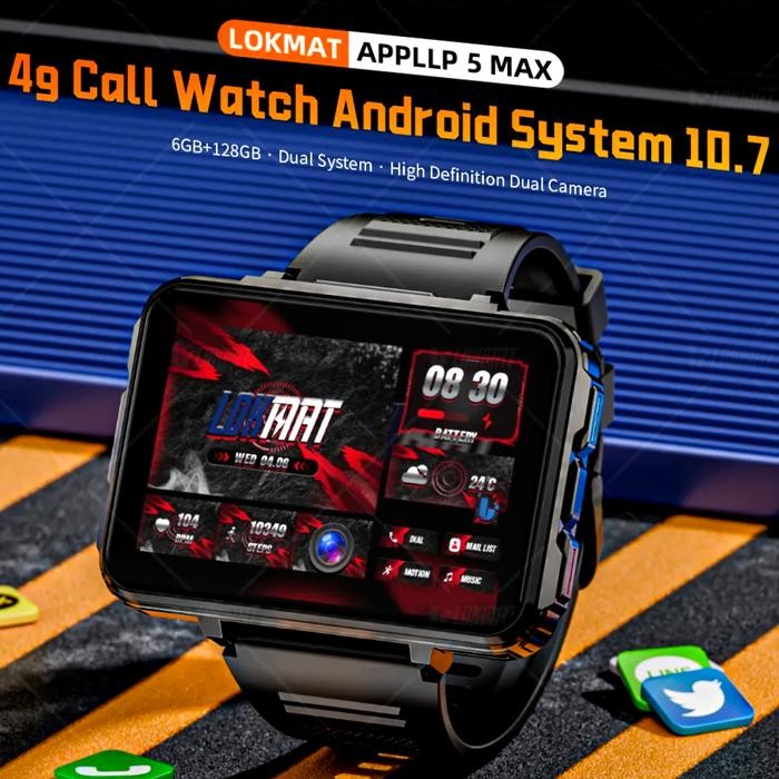 Lokmat Appllp 5 Max Smartwatch Android 10.7 Ram 6/128. Detachable 2025 Tbk