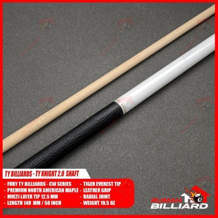 Stick Billiard - Billiard Cue - TY CW-3 - White - TY Knight 2.0 Low Deflection