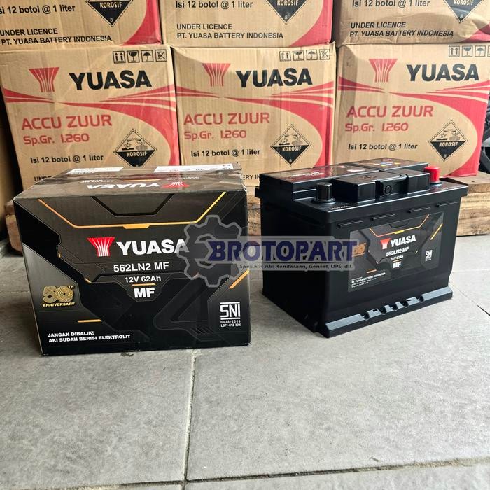 Aki Accu Mobil Innova Reborn Fortuner Vrz Bensin Yuasa 562Ln2 Ln2 Mf Terlaris