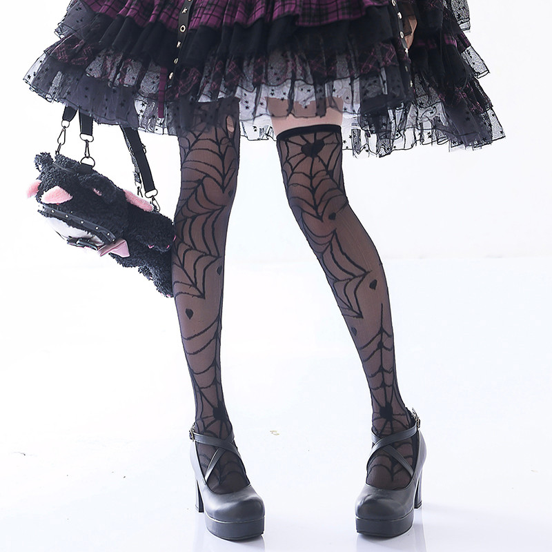 Lolita Socks Female Cone Glass Thin Knee-High Socks In Summer Lolita Japanese Lace