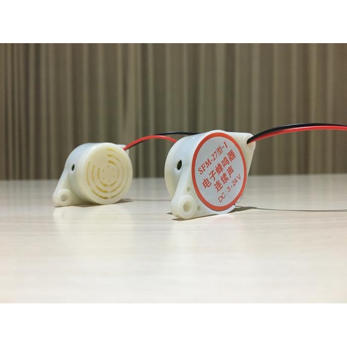 BUZZER PIEZO ELECTRIC ALARAM KENDARAAN MOTOR MOBIL BIS TRUK DC 3V - 24V SFM-27-I BUSER CONTINUOUS