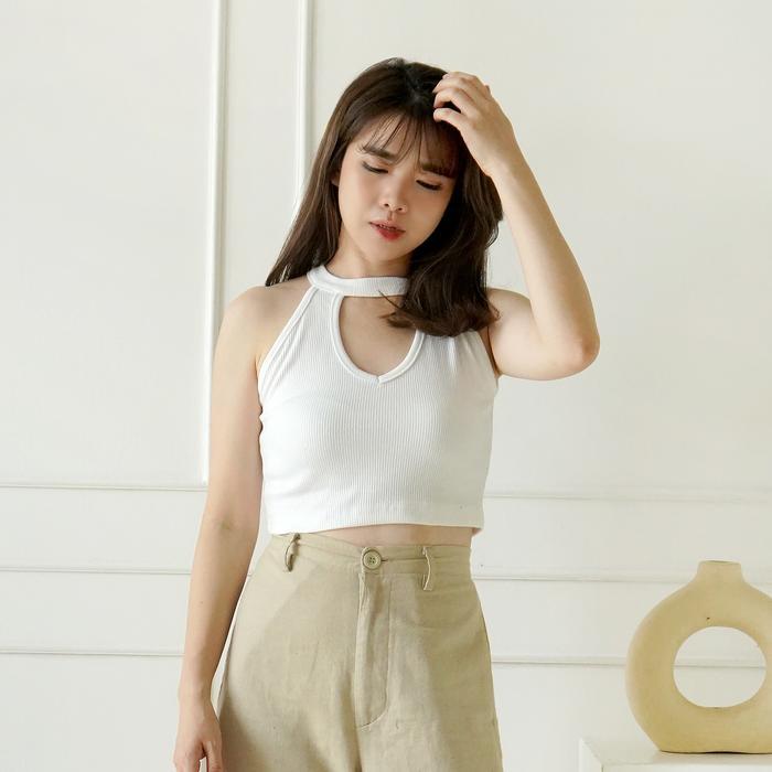 PROMO SPECIAL Korean Halter Tank top U-NECK Tanktop Crop Tank Top Basic Halter Melar 178