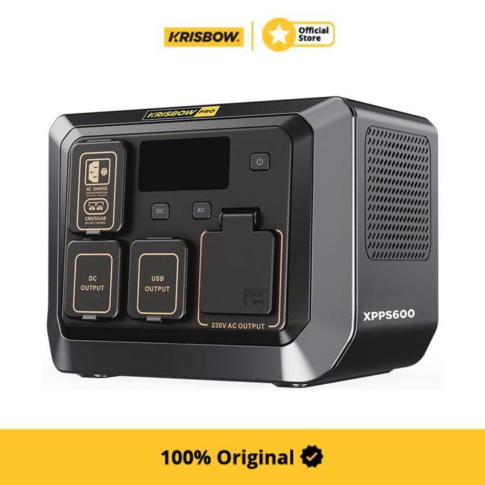 KRISBOW POWER STATION BATERAI PORTABLE 600 WATT XPPS600 - HITAM